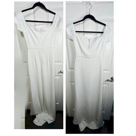 Loveliest Aura White Off-the-Shoulder Mermaid Maxi Dress Size 1X NWOT - Picture 9 of 12